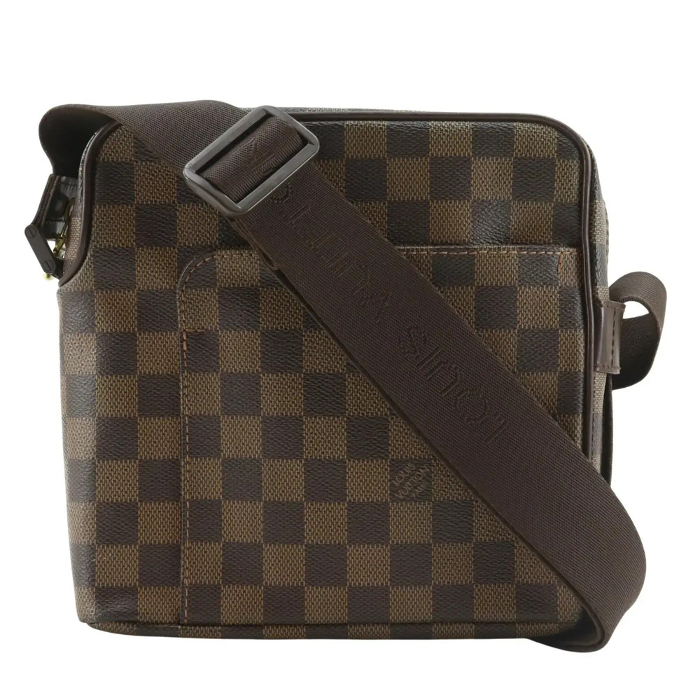 Louis Vuitton Olaf Damier Canvas Zipper Crossbody Bag Brown